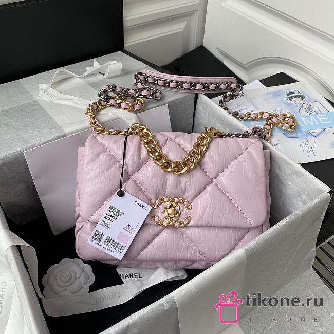 Chanel 19 Large Bag Light Pink Lambskin 26cm - 1