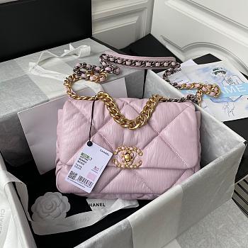 Chanel 19 Large Bag Light Pink Lambskin 26cm