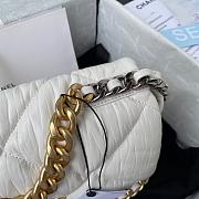 Chanel 19 Large Bag White Lambskin 26cm - 6