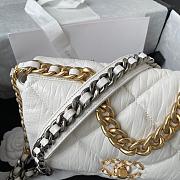 Chanel 19 Large Bag White Lambskin 26cm - 5