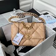 Chanel 19 Large Bag Light Beige Lambskin 26cm - 1