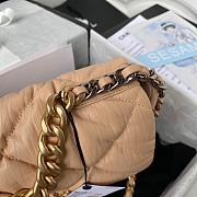 Chanel 19 Large Bag Light Beige Lambskin 26cm - 6