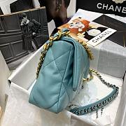 Chanel 19 Large Bag Blue Goatskin 26cm - 6