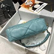 Chanel 19 Large Bag Blue Goatskin 26cm - 3