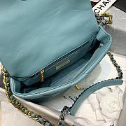 Chanel 19 Large Bag Blue Goatskin 26cm - 2