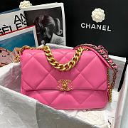 Chanel 19 Pink Lambskin Large Bag 30cm - 1