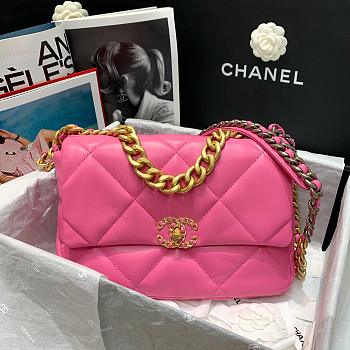 Chanel 19 Pink Lambskin Large Bag 30cm