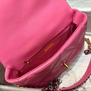 Chanel 19 Pink Lambskin Large Bag 30cm - 4