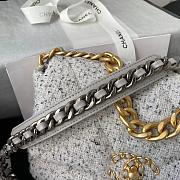 Chanel 19 White Tweed Quilted Flap Bag 26cm - 5