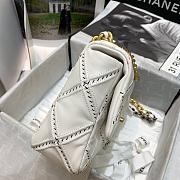 Chanel 19 White Goatskin Bag 26cm - 5