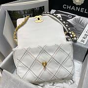 Chanel 19 White Goatskin Bag 26cm - 3