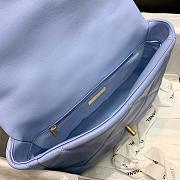 Chanel 19 Light Blue Lambskin Bag 30cm  - 5