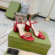 GUCCI Leather Mid-heel Sandal 453379 02 - 1