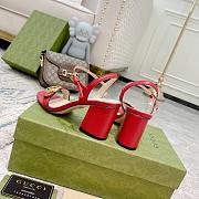 GUCCI Leather Mid-heel Sandal 453379 02 - 4