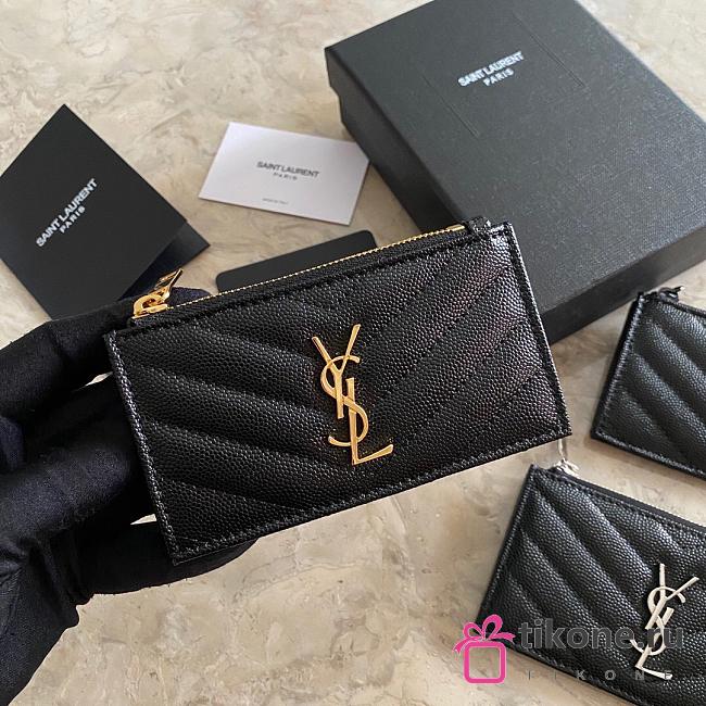 YSL ZIPPERED CARD CASE - 1