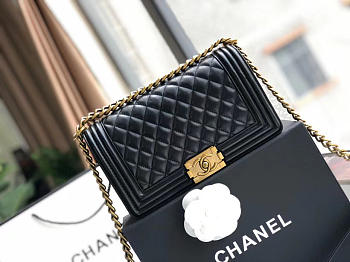 Chanel Leboy Black Goatskin 25cm