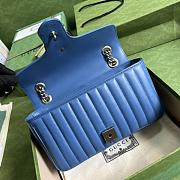 Gucci GG Blue Marmont Shoulder Bag - 26x15x7cm - 3