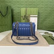 Gucci GG Blue Marmont Shoulder Bag - 23×14×6cm - 3