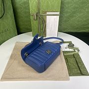 Gucci GG Blue Marmont Shoulder Bag - 23×14×6cm - 4