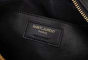 Saint Laurent Loulou Black Chevron Quilted Bag 23cm - 3