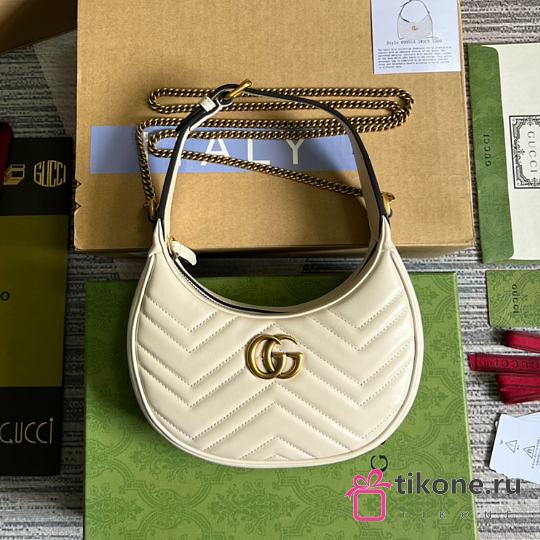 Gucci Crossbody Marmont Bag White - 21x11x5cm - 1