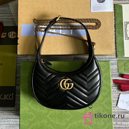 Gucci Crossbody Marmont Bag Black - 21x11x5cm - 1