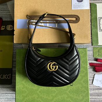 Gucci Crossbody Marmont Bag Black - 21x11x5cm