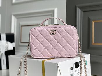 Chanel 14K Vanity Case Pink Caviar -  19×12×6cm 