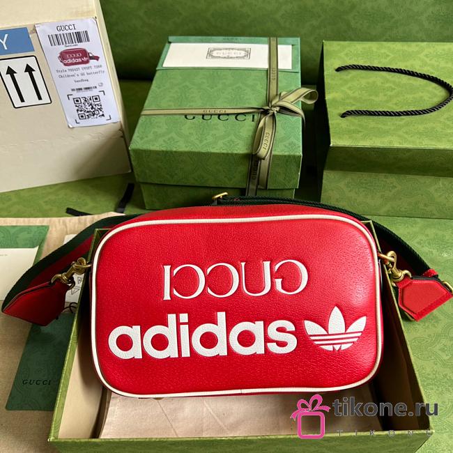 Gucci x Adidas Shoulder Bag Red - 25x16x9.5cm - 1