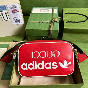 Gucci x Adidas Shoulder Bag Red - 25x16x9.5cm
