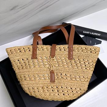  YSL Raffia Tote 685618