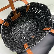 YSL Raffia Tote Black 685618  - 5