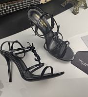 YSL Black String High Heels - 1