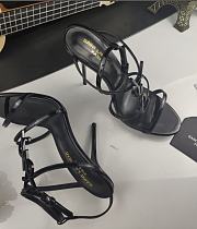 YSL Black String High Heels - 2