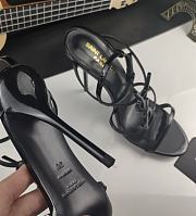 YSL Black String High Heels - 4