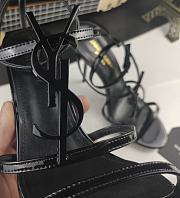 YSL Black String High Heels - 6