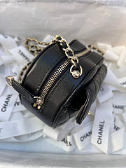 Chanel Mini Heart Chain Black Bag - 13x12x5.5cm - 2