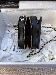 Chanel Mini Heart Chain Black Bag - 13x12x5.5cm - 5