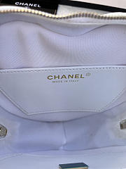 Chanel Heart Chain White Bag - 18x16.5x6.5cm - 2