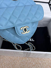 Chanel Heart Chain Blue Bag - 18x16.5x6.5cm - 4