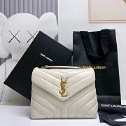 Saint Laurent Medium White Loulou Bag - 25x17x9cm - 1