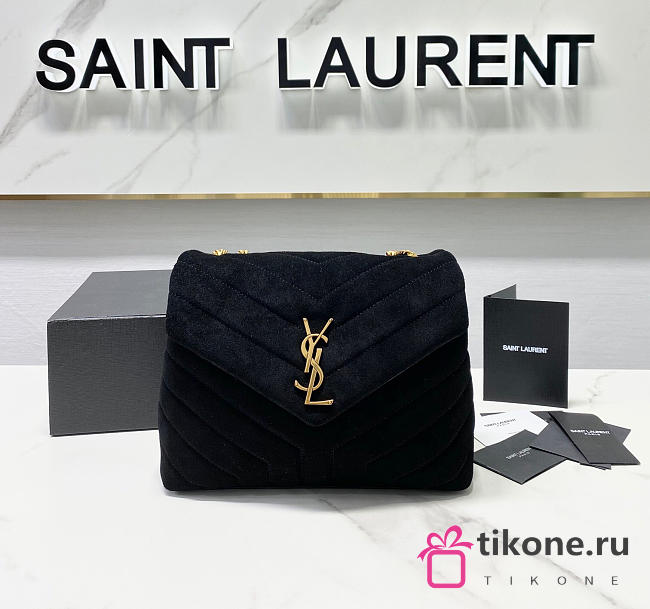 Saimt Laurent Medium Loulou Veivet Bag - 25x17x9cm - 1