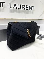 Saimt Laurent Medium Loulou Veivet Bag - 25x17x9cm - 2