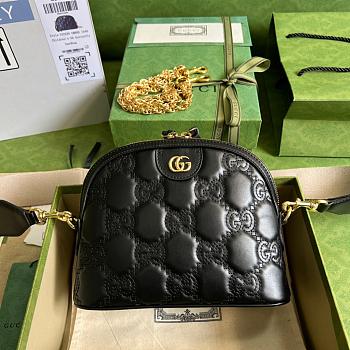 Gucci Matelasse Black Leather Bag - 23.5x19x8cm