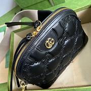 Gucci Matelasse Black Leather Bag - 23.5x19x8cm - 5