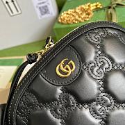 Gucci Matelasse Black Leather Bag - 23.5x19x8cm - 6