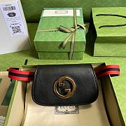 Gucci Logo Belt Bag In Black Leather - 21.5x13x4.5cm - 1