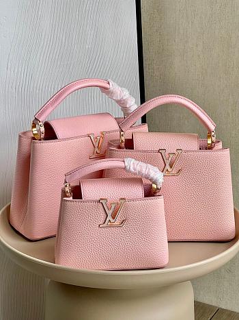 Louis Vuitton Capucines MM In Pink Leather 27cm