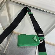 Prada Triangle Leather Shoulder Bag Green - 2