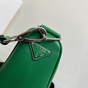 Prada Triangle Leather Shoulder Bag Green - 4